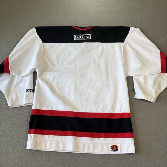 Vintage New Jersey Devils CCM Jersey White Adult Small 1990's NHL Hockey USA - Picture 12 of 16